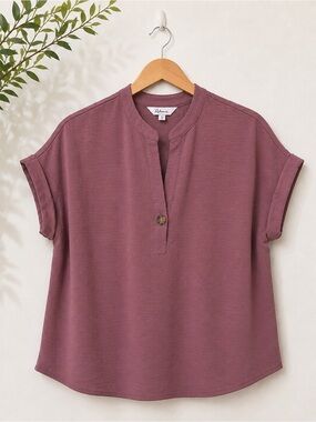 REITMANS | Dusty Mauve Short-Sleeve Top | Small